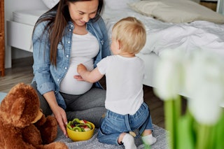 Pregnant Mom and toddler